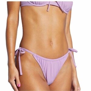 Xhilaration - Junior - Shirred Side-Tie High Leg Scoop Bikini Bottom - L